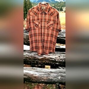 Short Sleeve Pearl Snap Button Down Western Shirt